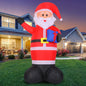 7FT Christmas Inflatable Santa Claus Outdoor Decorations- Blow up Santa Claus with Gift Bag Built-In Leds Lighted Decor for Yard Garden Lawn Porch Xmas Holiday Party