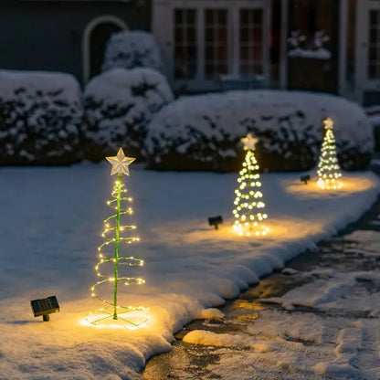 Solar LED Christmas Tree Sidewalk Lights