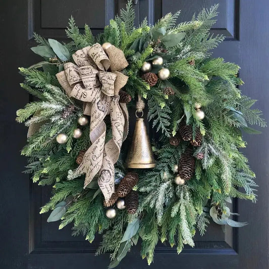 Rustic Holiday Pine Cone Wreath