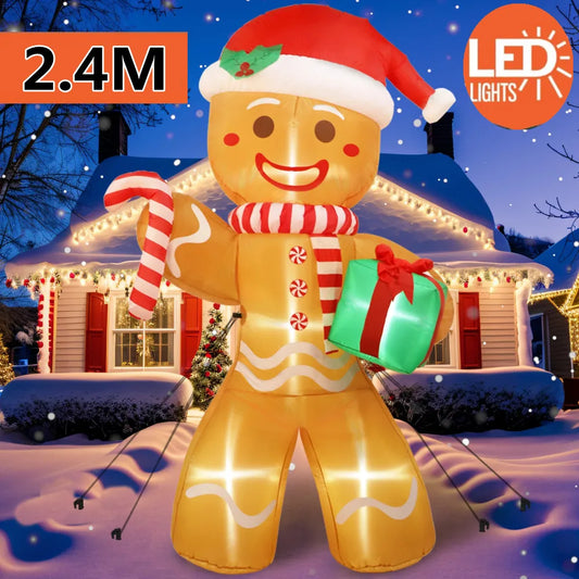 8FT Gingerbread Man Outdoor Inflatable