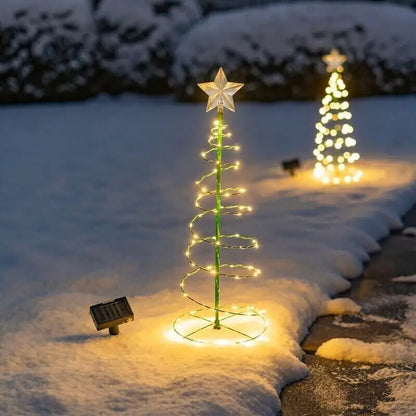 Solar LED Christmas Tree Sidewalk Lights